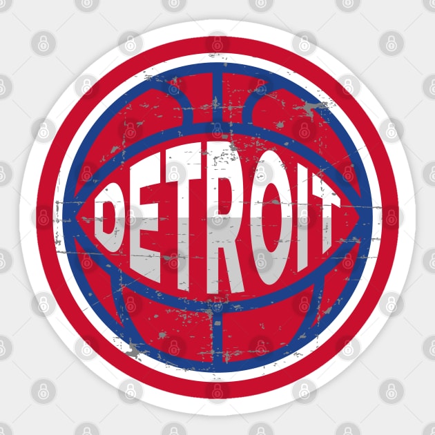 Detroit Basketball 1 Sticker by HooPet